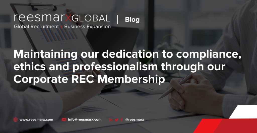 Maintaining our dedication to compliance, ethics and professionalism through our Corporate REC Membership | reesmarxGLOBAL