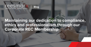 Maintaining our dedication to compliance, ethics and professionalism through our Corporate REC Membership | reesmarx